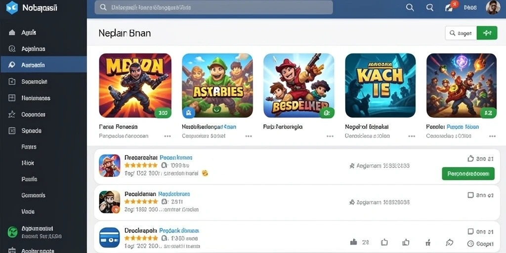 Layar utama MPL777 yang menampilkan berbagai mode permainan.